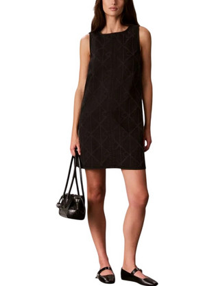 Calvin Klein Mini Καλοκαιρινό Καθημερινό Φόρεμα Τζιν Μαύρο LV047H781G-4B3