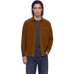 Jack & Jones Ανδρικό Πουκάμισο Κοτλέ Μακρυμάνικο Κανονική Γραμμή Overshirt Καφέ 12299048