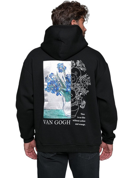 Ben Tailor Van Gogh Flower Ανδρικό Φούτερ Μαύρο