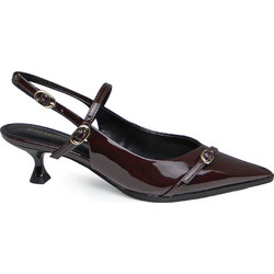 Gioseppo Γόβες Slingback Λουστρίνι με Λεπτό Χαμηλό Τακούνι Μπορντό 76190