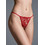 Milena By Paris Γυναικείο Sexy String με Δαντέλα Κόκκινο 6997