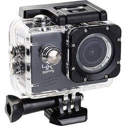AT-Q1 Action Camera Υποβρύχια με WiFi και Οθόνη 2" Μαύρη