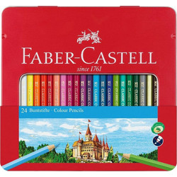 Faber-Castell Κασετίνα Ξυλομπογιές Σετ 24τμχ