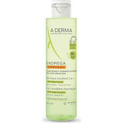 A-Derma Exomega Control Emollient Βρεφικό Gel Καθαρισμού για Ατοπικό Δέρμα Βρώμη 200ml