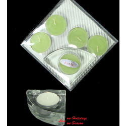 Set/5 Αρωματικά Κεριά Ρεσώ με Γυάλινη Βάση 236462 Apple