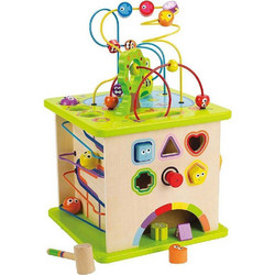 Hape Totally Amazing Ξύλινος Κύβος Δραστηριοτήτων Country Critters 12+ Μηνών