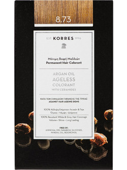 Korres Argan Oil Ageless Colorant 8.73 Χρυσή Καραμέλα Μόνιμη Βαφή Μαλλιών Χωρίς Αμμωνία 50ml