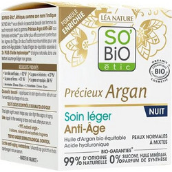 So' Bio Etic Gel Νύχτας με Έλαιο Αργκαν & Ceramides Argan 50ml