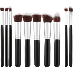 Tools For Beauty Kabuki Makeup Black Σετ Πινέλα Μακιγιάζ 10τμχ