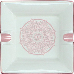 Τασάκι από πορσελάνη σχ.Mandala ροζ, 17,5cm