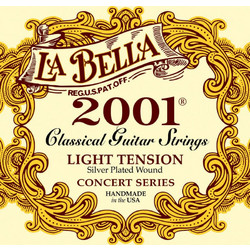 La Bella 2001 Concert Σετ 6 Χορδές Κλασικής Κιθάρας Silver Plated Copper Light Tension