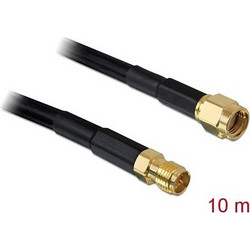 Delock Antenna Cable RP-SMA Plug to RP-SMA Jack CFD/RF200 10 m Low Loss (11474)