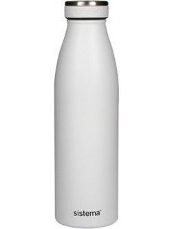 Sistema Stainless Steel Bottle 750ml (White) - 575