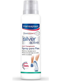 Hansaplast Expert Silver Active Αποσμητικό Spray 48h Χωρίς Αλουμίνιο για Μύκητες Ποδιών 150ml