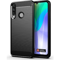Powertech Carbon Flex Back Cover Black (Huawei Y6p)