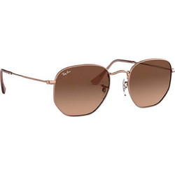 Ray-Ban RB3548N 9069/A5 Ανδρικά Γυαλιά Ηλίου Πολυγωνικά Μεταλλικά Χρυσά με Καφέ Degradee Φακό