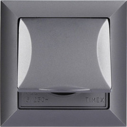 Πρίζα Σουκο 2M 16A Με Καπακι Ανθρακι Timex 5907522143091