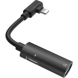 Μετατροπέας Hoco Lightning female - Lightning / USB-C female (LS18) Black