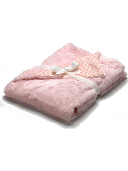 Morven Pompon F72 Κουβέρτα Αγκαλιάς Fleece 80x110 Ροζ