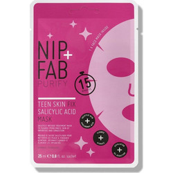 Nip + Fab Teen Skin Fix Salicylic Acid Sheet Μάσκα Προσώπου για Ακμή με Υαλουρονικό 25ml