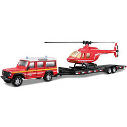 Bburago Emergency Force Land Rover Defender Trailer Red 18/32041