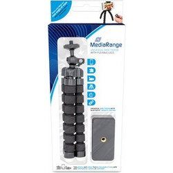 MediaRange Universal Mini Tripod with Flexible Legs and Remote Shutter Black MRMA205