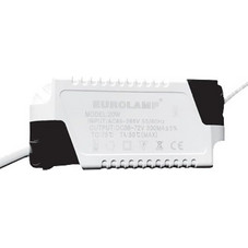 Ανταλλακτικό τροφοδοτικό για led panel 20W (20 watt) πλαστικό από 85V έως 265V AC 300MA