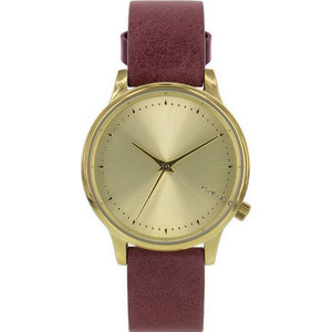 Estelle Classic Burgundy Γυναικείο Ρολόι με Μπορντό Δερμάτινο Λουράκι W2452