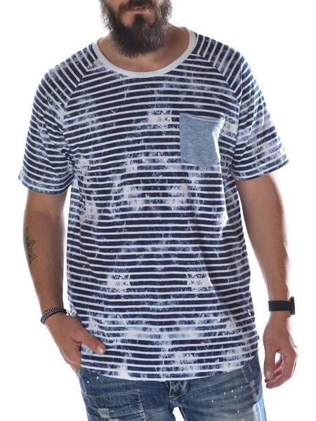 Μπλούζα Κοντομάνικη Brokers Blue Navy 17012-363-04-BLUE Ανδρικό