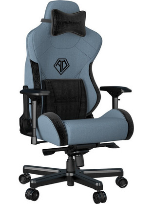 Anda Seat T-PRO II Καρέκλα Gaming Υφασμάτινη με Ρυθμιζόμενα Μπράτσα Μπλε