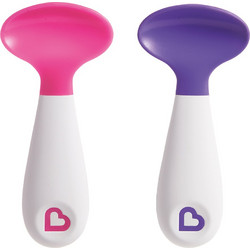 Munchkin Scooper Spoon Σετ Βρεφικά Κουτάλια 9m+ Μωβ Ροζ 2τμχ