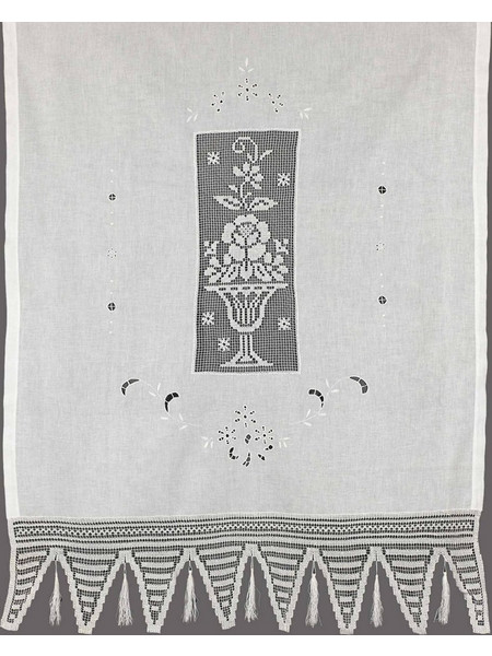 Silk Fashion Κουρτίνα με Τούνελ & Δαντέλα 200x270 GXFBG Εκρού