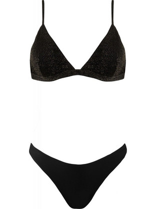 Gsecret Bikini Set Τριγωνάκι με Ενίσχυση Ψηλόμεσο Μαύρο HH87533-13769