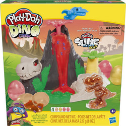 Hasbro Play-Doh Slime Dino Crew Lava Bones Island Volcano