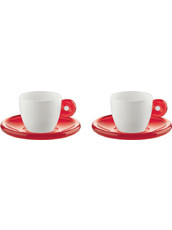 Guzzini Gocce Φλιτζάνι Espresso Πορσελάνινα Κόκκινα 50ml 2τμχ