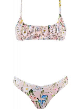 Gsecret Bikini Set Μπουστάκι με Ενίσχυση Ψηλόμεσο Brazil Ροζ 5561-14448