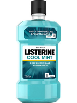 Listerine Cool Mint Στοματικό Διάλυμα Κατά της Πλάκας 250ml