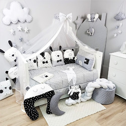Baby Star Πάντα Κούνιας Sugar Family Μαύρο 40x200cm