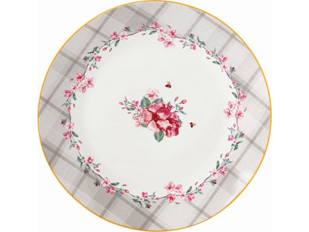 Karvounis Bros Πιάτα Γλυκού Πορσελάνης Floral Paris Roses 20.5cm 6τμχ Μ28100-8