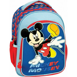 Gim Mickey Team Σχολική Τσάντα Πλάτης Νηπιαγωγείου Μπλε 340-83054