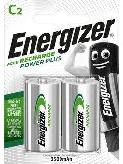 Energizer ACCU Recharge Power Plus C 2500mAh 2τμχ