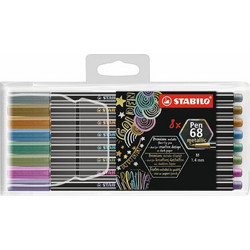 ΜΑΡΚΑΔΟΡΟΙ STABILO 68 METALLIC ΣΕΤ 8ΤΕΜ. 128068880