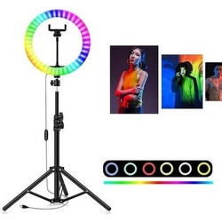 RGB Φωτογραφικό Φωτιστικό Δαχτυλίδι LED ,Τρίποδο & Βάση Στήριξης