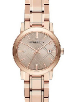 Burberry Γυναικείο Ρολόι με Ροζ Χρυσό Μεταλλικό Μπρασελέ BU9135