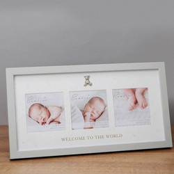 Bambino Tριπλή Κορνίζα Αρκουδάκι Welcome to the world BR75441