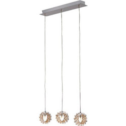 Sunlight MW-7146B/3PB Κρεμαστό Φωτιστικό Οροφής με Κρύσταλλα Τρίφωτο G4 Χρυσό