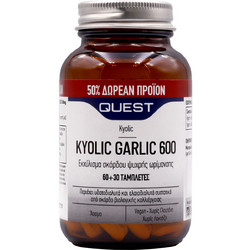 Quest Kyolic Garlic 600mg 60s + 30 Ταμπλέτες