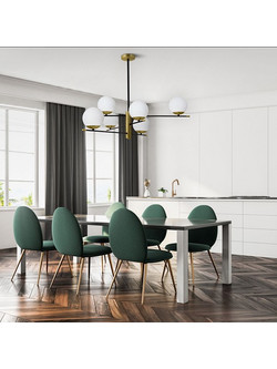 MAYTONI LIGHTING Maytoni Nostalgia Chandelier | Πολύφωτα Σαλονιού & Τραπεζαρίας σε Μαύρο με Χρυσές Λεπτομέρειες (MOD048PL-06G)