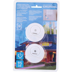 Grundig 06889 Ασύρματος Αυτόνομος Αισθητήρας με 2 Αισθητήρες Πόρτας, Σειρήνα