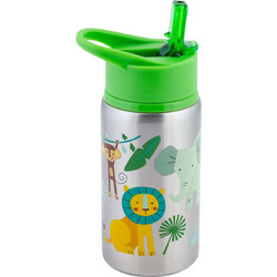 Stephen Joseph Zoo Παιδικό Μπουκάλι Θερμός Ανοξείδωτο BPA Free με Καλαμάκι Πολύχρωμο 532ml